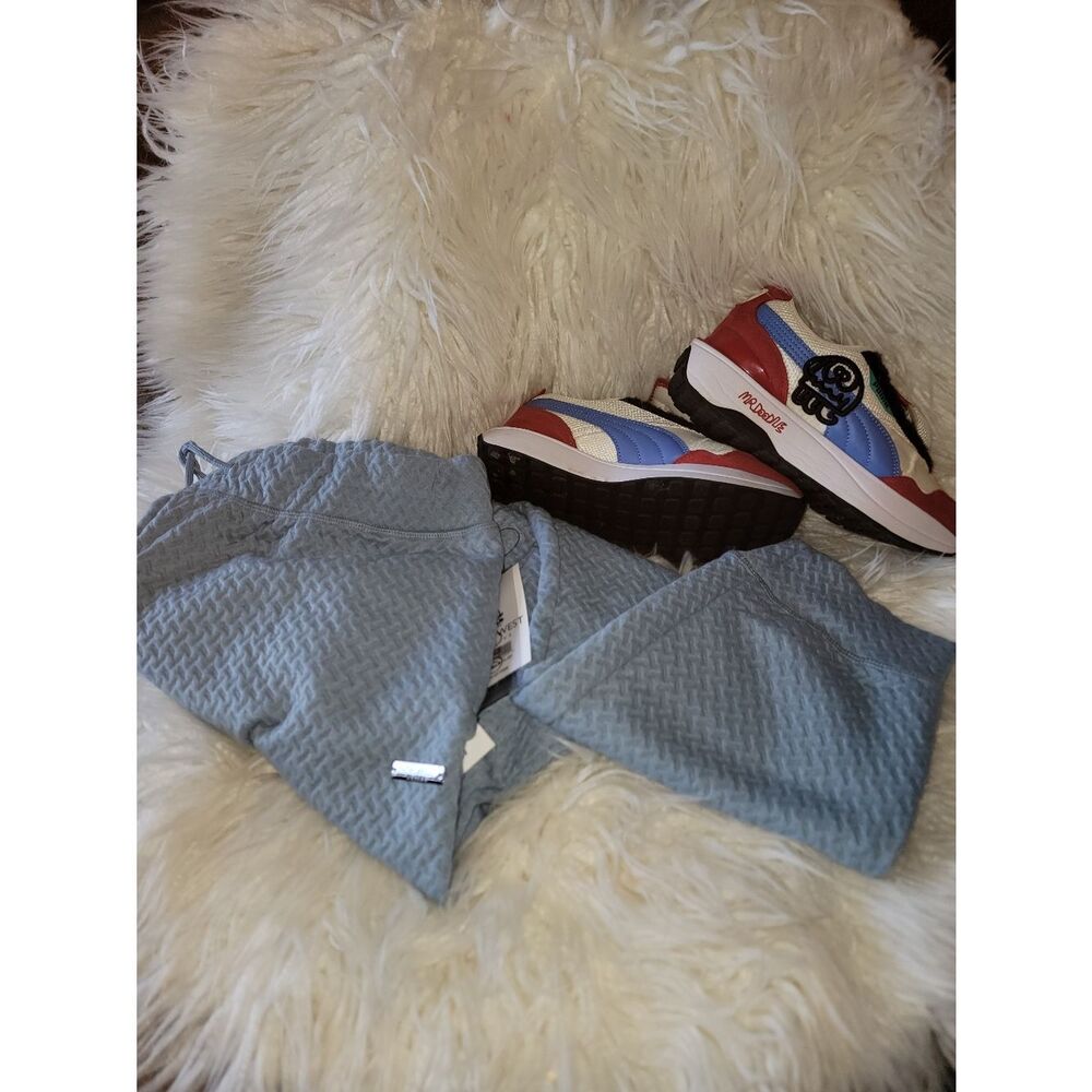 🆕️🏃‍♀️Nine West Waffle Accent Joggers, Blue , Sz 1X, 2X, 3X
